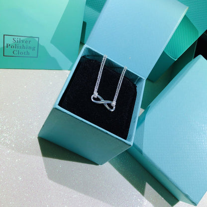 [⭐JeweliWhal]SILVER INFINITY DOUBLE CHAIN NECKLACE