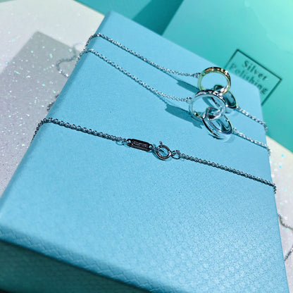 [⭐JeweliWhal]INTERLOCKING CIRCLES PENDANT SMALL NECKLACE
