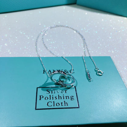 [⭐JeweliWhal]INTERLOCKING CIRCLES PENDANT SMALL NECKLACE
