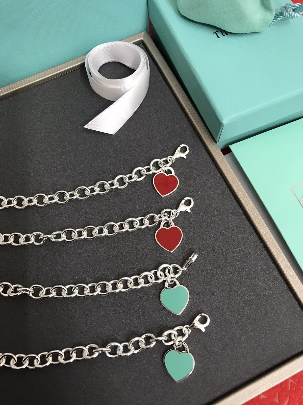 [⭐JeweliWhal]HEART TAG BRACELET SILVER MEDIUM