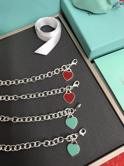 [⭐JeweliWhal]HEART TAG BRACELET SILVER MEDIUM