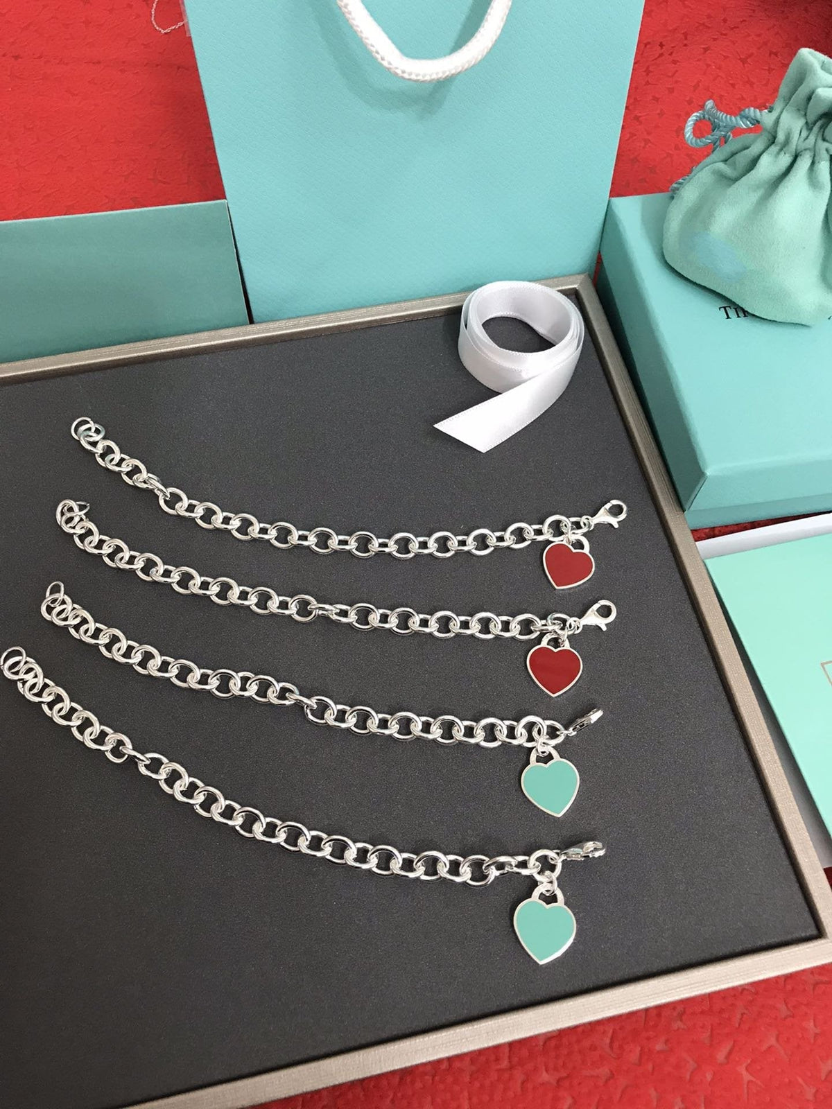 [⭐JeweliWhal]HEART TAG BRACELET SILVER MEDIUM