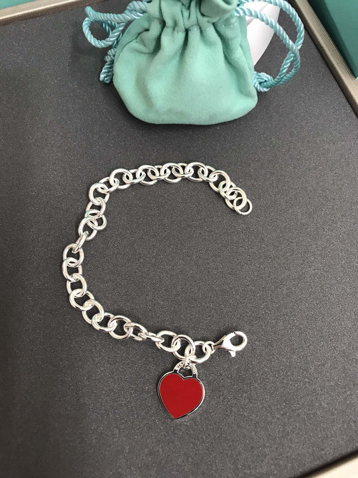 [⭐JeweliWhal]HEART TAG BRACELET SILVER MEDIUM