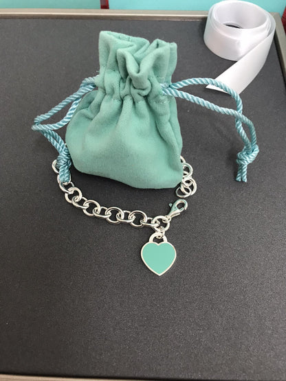 [⭐JeweliWhal]HEART TAG BRACELET SILVER MEDIUM