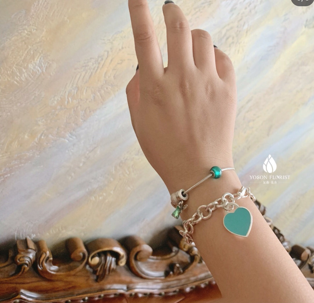 [⭐JeweliWhal]HEART TAG BRACELET SILVER MEDIUM