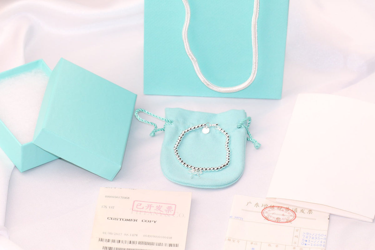 [⭐JeweliWhal]STERLING SILVER BOW BEAD BRACELET