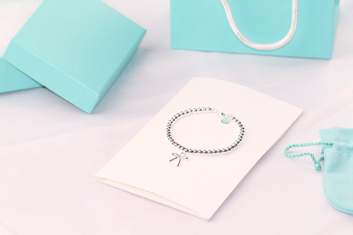 [⭐JeweliWhal]STERLING SILVER BOW BEAD BRACELET