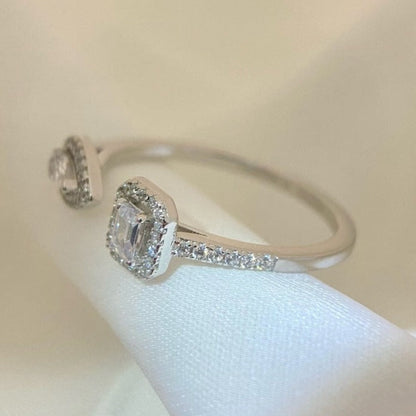 [⭐⭐JeweliWhal]MY TWIN TOI & MOI SILVER DIAMOND RING