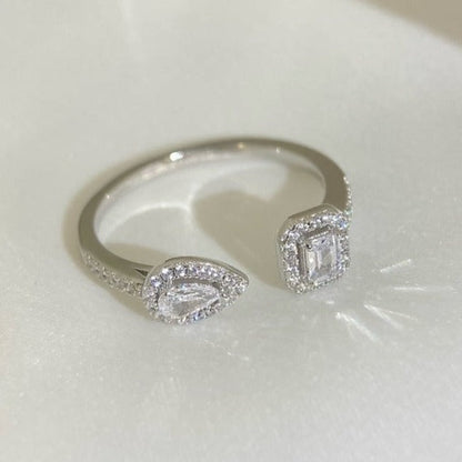 [⭐⭐JeweliWhal]MY TWIN TOI & MOI SILVER DIAMOND RING