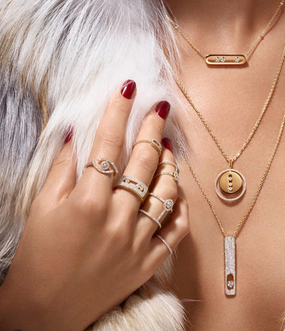 [⭐⭐JeweliWhal]Demo MOVE PM NECKLACE PINK GOLD DIAMOND