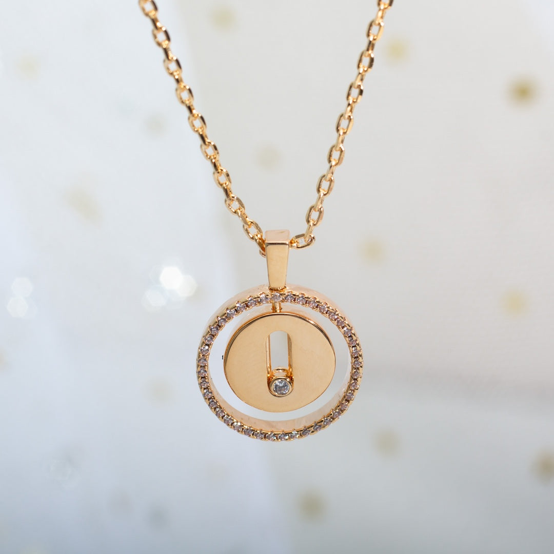 [⭐⭐JeweliWhal]Demo MOVE PM NECKLACE PINK GOLD DIAMOND