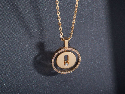 [⭐⭐JeweliWhal]Demo MOVE PM NECKLACE PINK GOLD DIAMOND