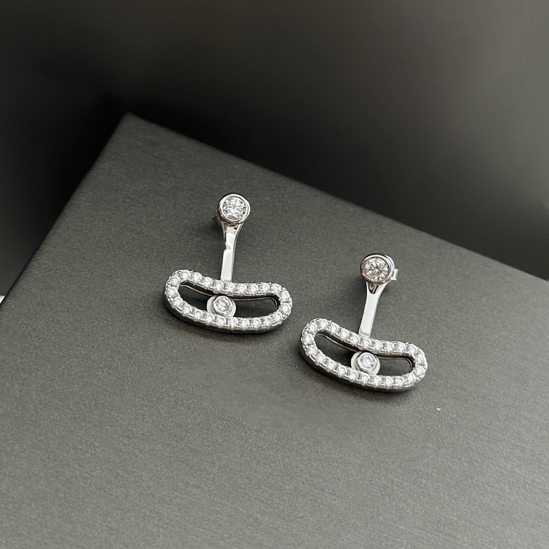 [⭐⭐JeweliWhal]MOVE UNO SILVER DIAMOND EARRINGS
