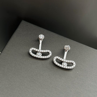[⭐⭐JeweliWhal]MOVE UNO SILVER DIAMOND EARRINGS