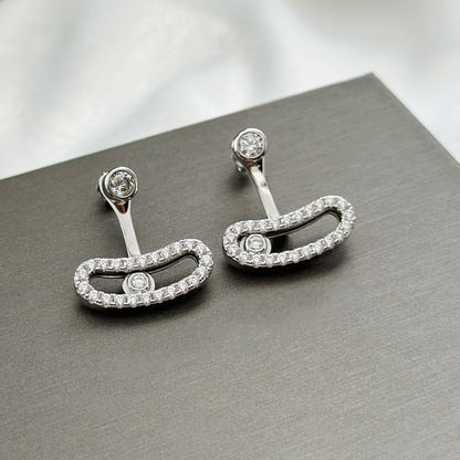 [⭐⭐JeweliWhal]MOVE UNO SILVER DIAMOND EARRINGS