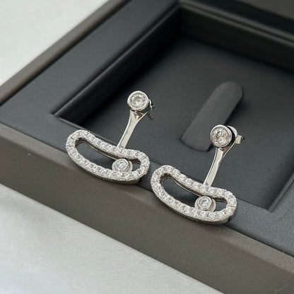 [⭐⭐JeweliWhal]MOVE UNO SILVER DIAMOND EARRINGS