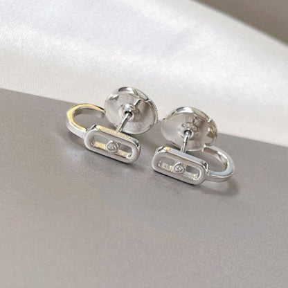 [⭐⭐JeweliWhal]CREOLES MOVE UNO MINI 1 DIAMOND EARRINGS