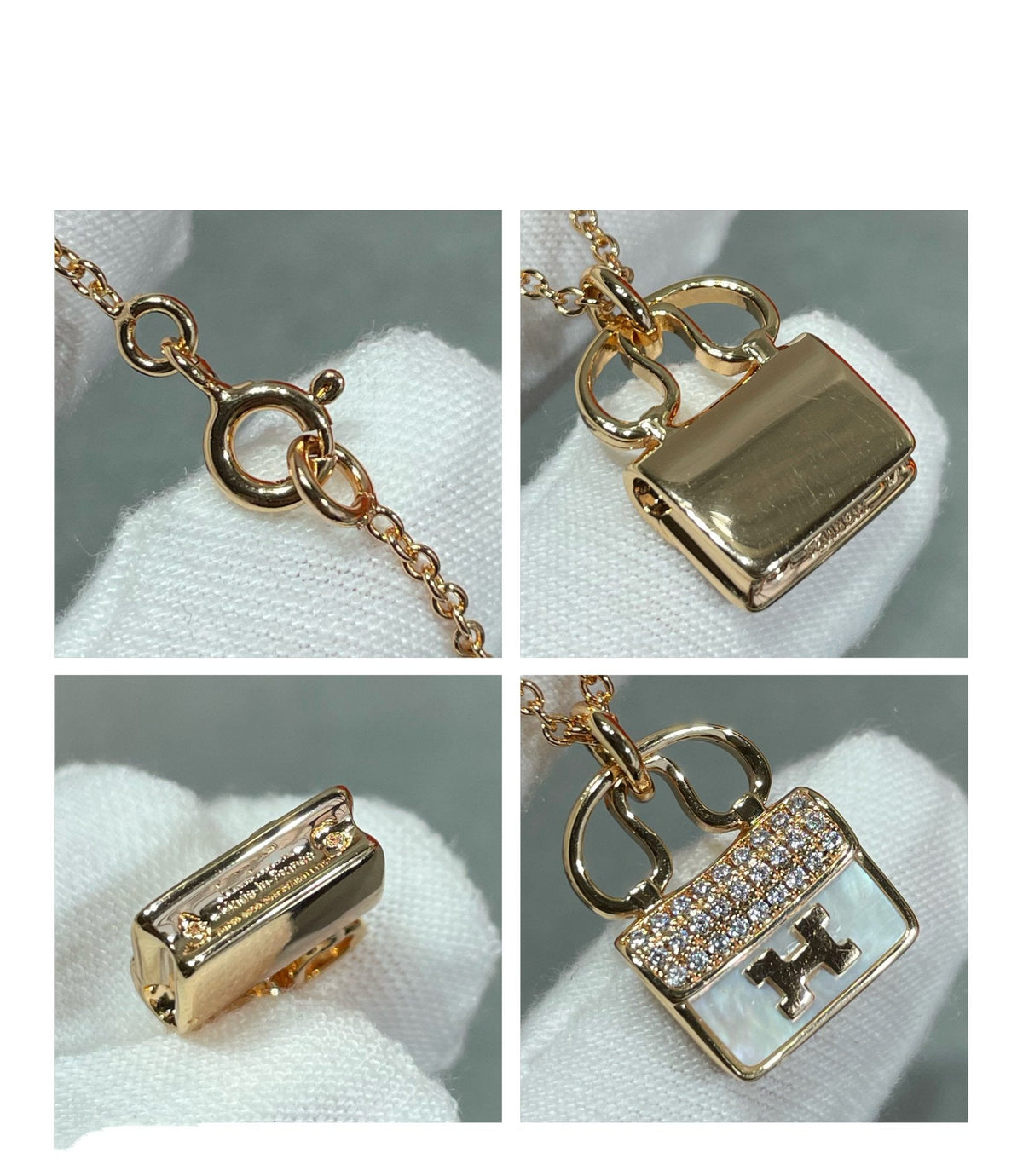 [⭐⭐JeweliWhal]H CIRCE MOISSANITE PENDANT NECKLACE GOLD