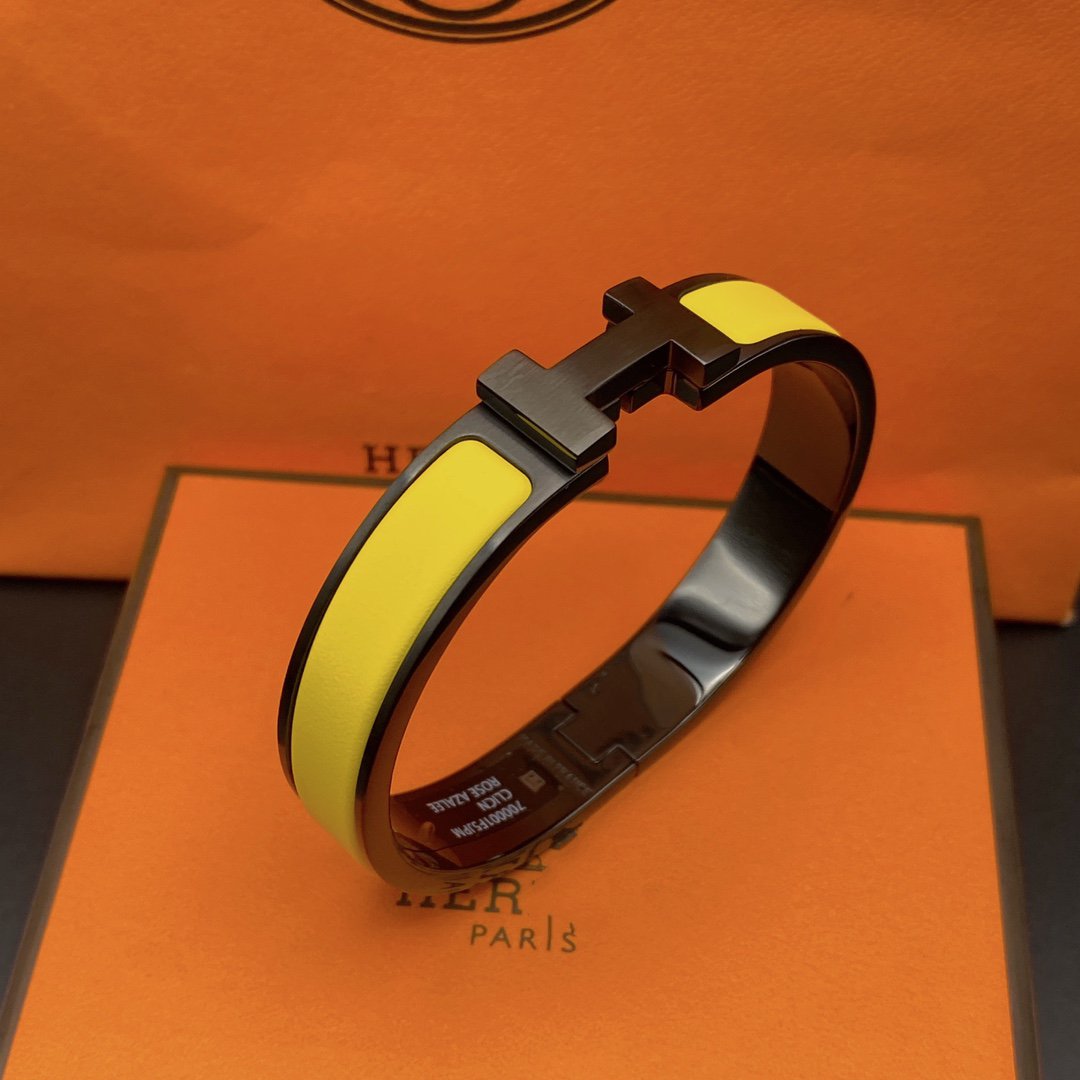 [⭐⭐JeweliWhal]CLIC HM SO BLACK YELLOW BRACELET