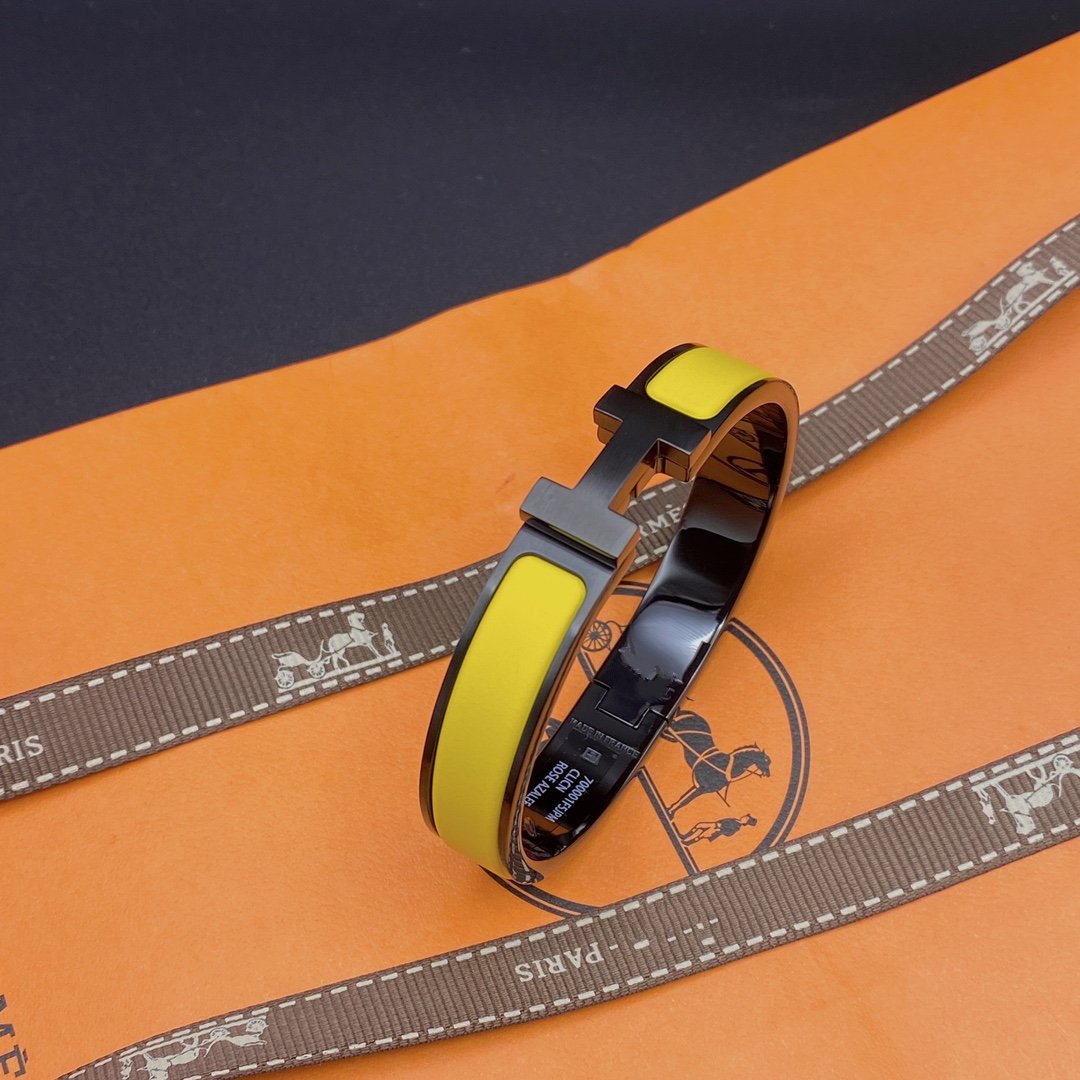 [⭐⭐JeweliWhal]CLIC HM SO BLACK YELLOW BRACELET