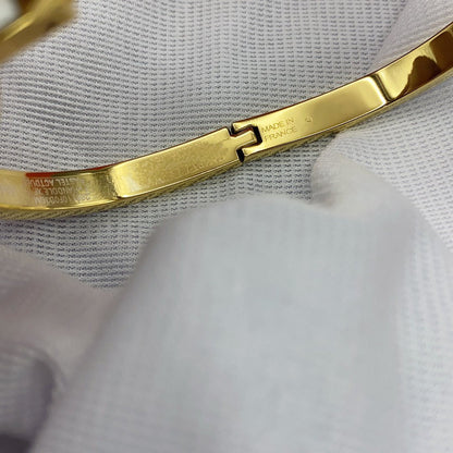 [⭐⭐JeweliWhal]CLASSIC HM CLIC WHITE 8MM ENAMEL BRACELET