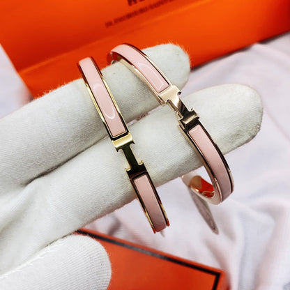 [⭐⭐JeweliWhal]CLASSIC HM CLIC  PINK 8MM ENAMEL BRACELET