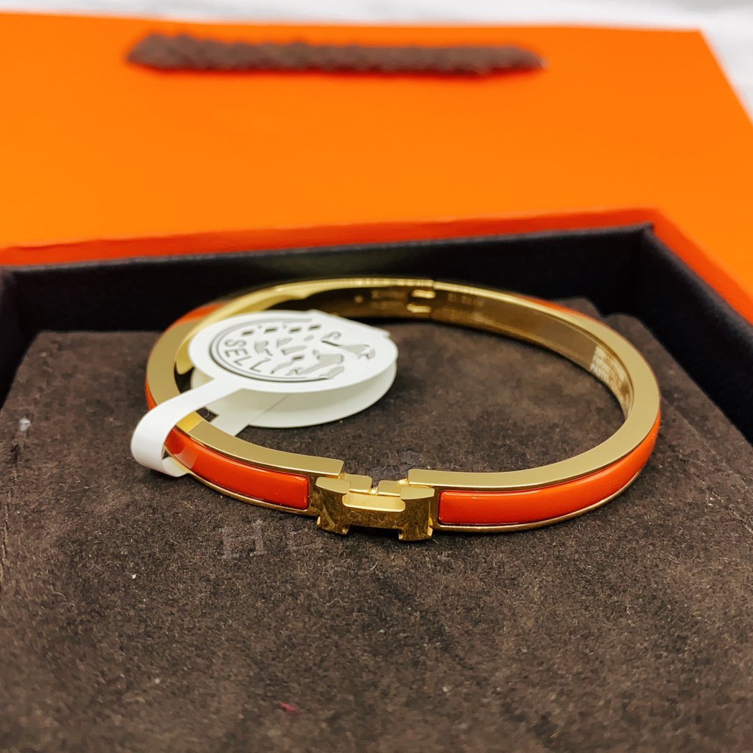 [⭐⭐JeweliWhal]CLASSIC HM CLIC RED 8MM ENAMEL BRACELET