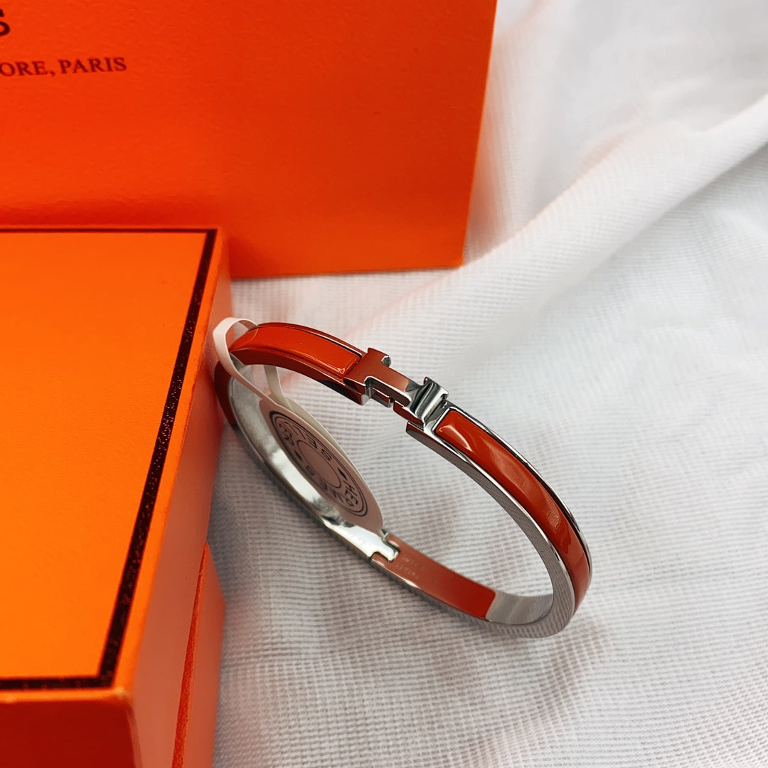 [⭐⭐JeweliWhal]CLASSIC HM CLIC RED 8MM ENAMEL BRACELET