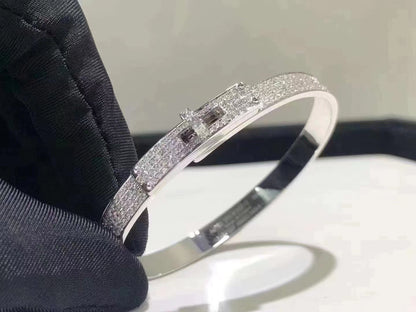 [⭐⭐JeweliWhal]HM KELLY BRACELET IN SILVER AND FULL PAVE DIAMOND