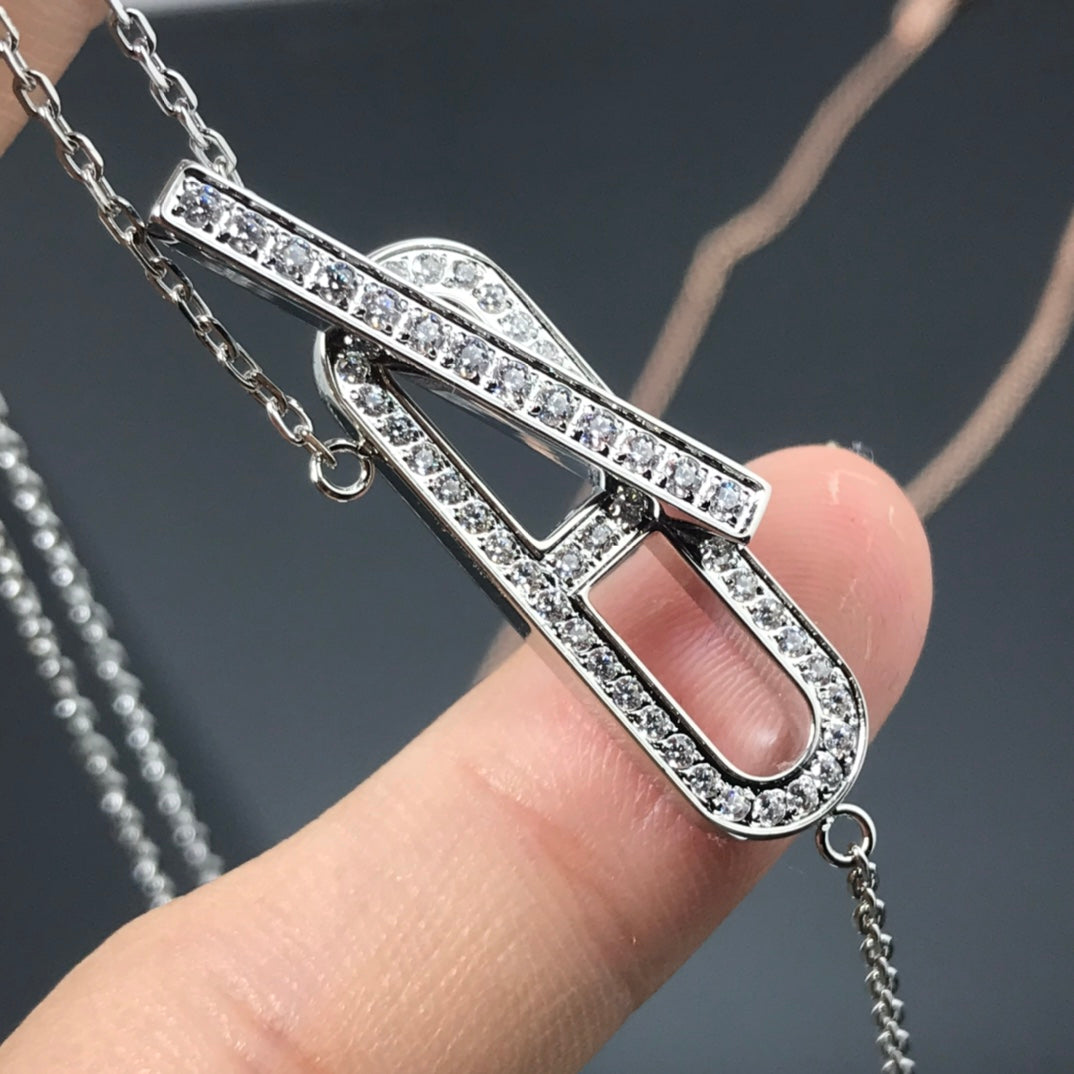 [⭐⭐JeweliWhal]HM NECKLACE PLATINUM ROSE GOLD DIAMOND