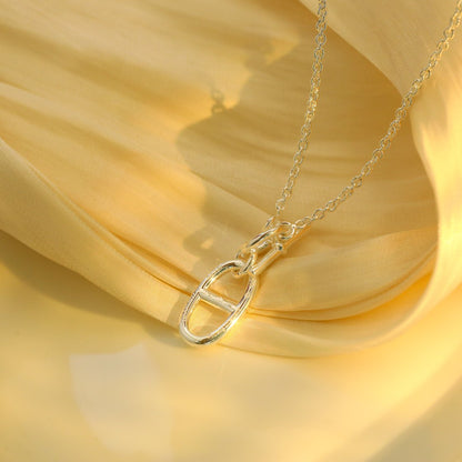 [⭐⭐JeweliWhal]HM CHAINE D'ANCRE PENDANT NECKLACE STERLING SILVER