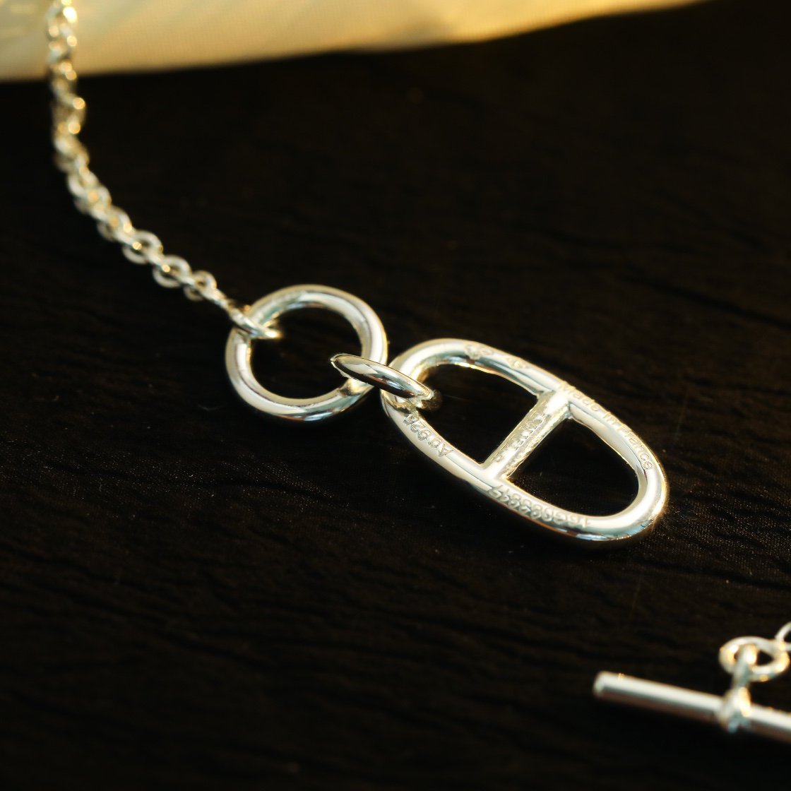 [⭐⭐JeweliWhal]HM CHAINE D'ANCRE PENDANT NECKLACE STERLING SILVER