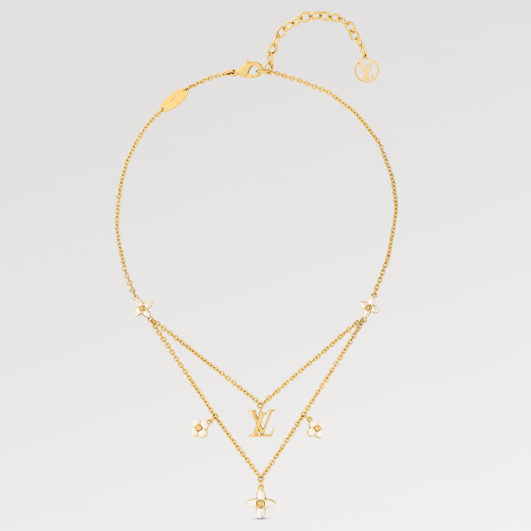 [⭐⭐JeweliWhal]FLOWERGRAM GOLD MOP DOUBLE ROW NECKLACE