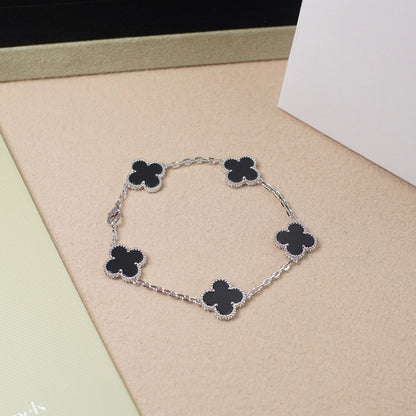 [⭐⭐JeweliWhal] CLOVER 5 MOTIF ONYXS BRACELET COLLECTION