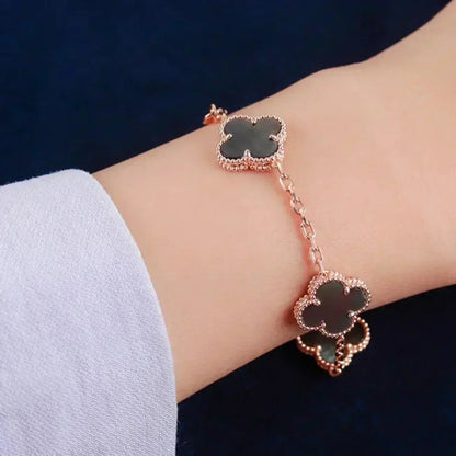 [⭐⭐JeweliWhal] CLOVER 5 MOTIF GRAY MOP BRACELET COLLECTION