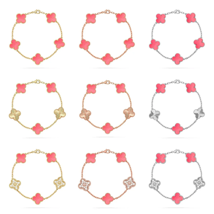 [⭐⭐JeweliWhal] CLOVER 5 MOTIFS  PINK MOP BRACELET COLLECTION