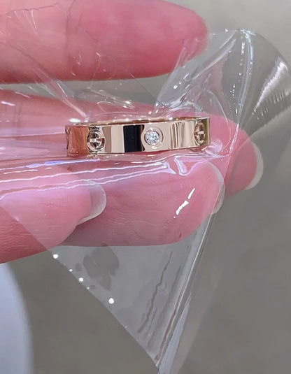 [⭐⭐JeweliWhal]LOVE RING 4MM 1 DIAMOND