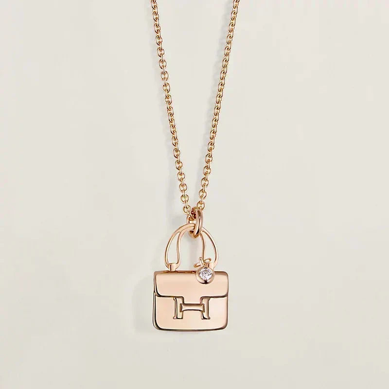 [⭐⭐JeweliWhal]AMULETTE PEDANT ROSE GOLD NECKLACE
