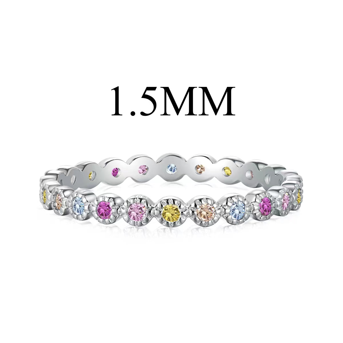 [Manual]Radiant Sparkling Round Cut Daily Ring