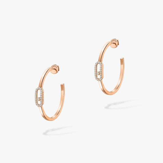 [⭐⭐JeweliWhal]CREOLES MOVE UNO PM DIAMOND EARRINGS