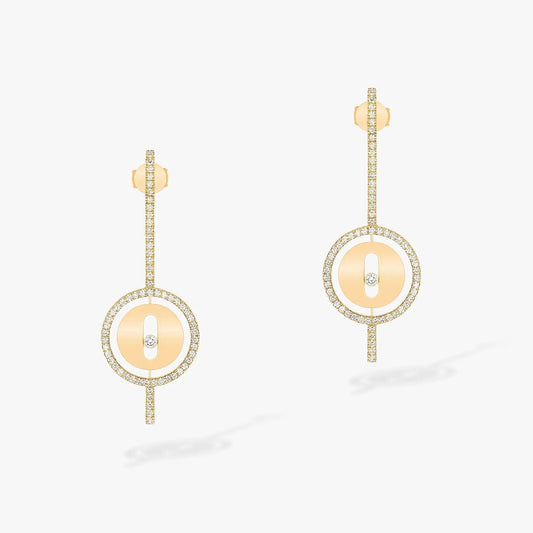 [⭐⭐JeweliWhal]Demo MOVE ARROW PINK GOLD DIAMOND EARRINGS