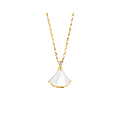 [⭐⭐JeweliWhal]DREAM NECKLACE WHITE MOP GOLD 1 DIAMOND