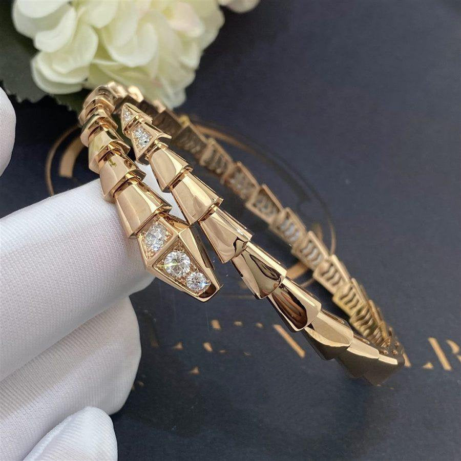 [⭐⭐JeweliWhal]SERPENTI BRACELET DIAMONDS PINK GOLD