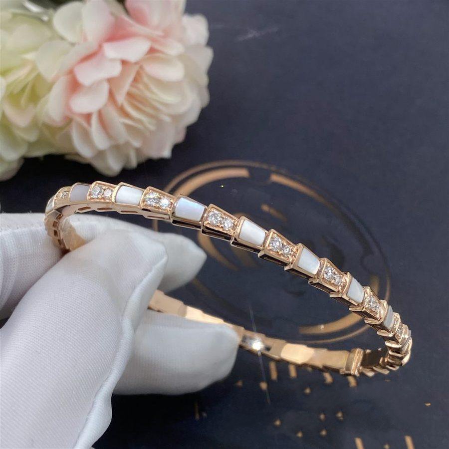 [⭐⭐JeweliWhal]SERPENTI BRACELET PINK GOLD MOP DIAMOND