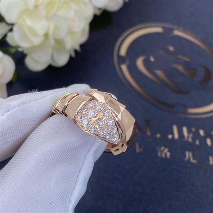 [⭐⭐JeweliWhal]SERPENTI RING PINK GOLD DIAMOND