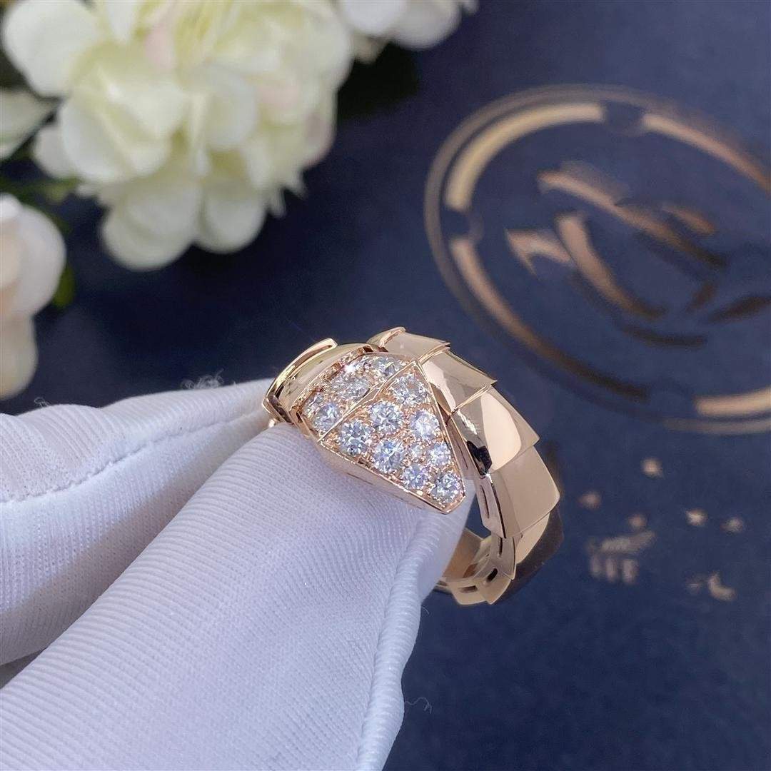 [⭐⭐JeweliWhal]SERPENTI RING PINK GOLD DIAMOND