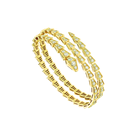 [⭐⭐JeweliWhal]SERPENTI BRACELET GOLD DIAMOND DOUBLE ROW
