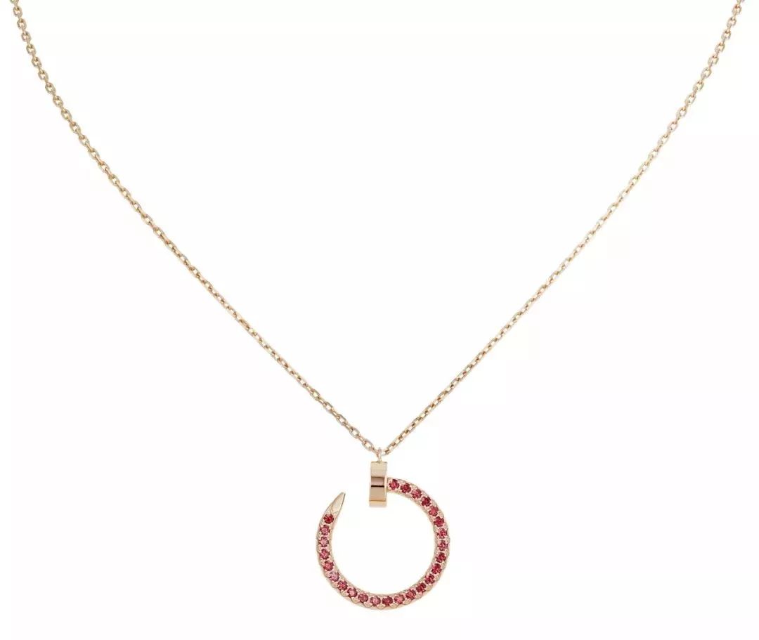 [⭐⭐JeweliWhal]JUSTE NECKLACE GOLD RED DIAMONDS