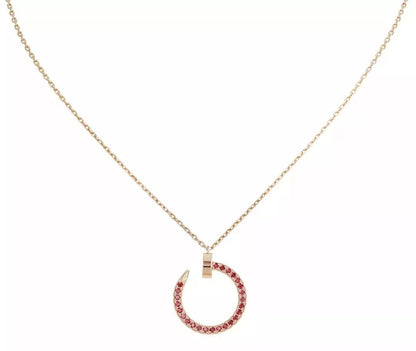 [⭐⭐JeweliWhal]JUSTE NECKLACE GOLD RED DIAMONDS