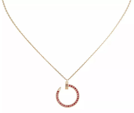 [⭐⭐JeweliWhal]JUSTE NECKLACE GOLD RED DIAMONDS